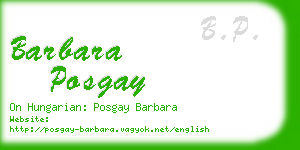 barbara posgay business card